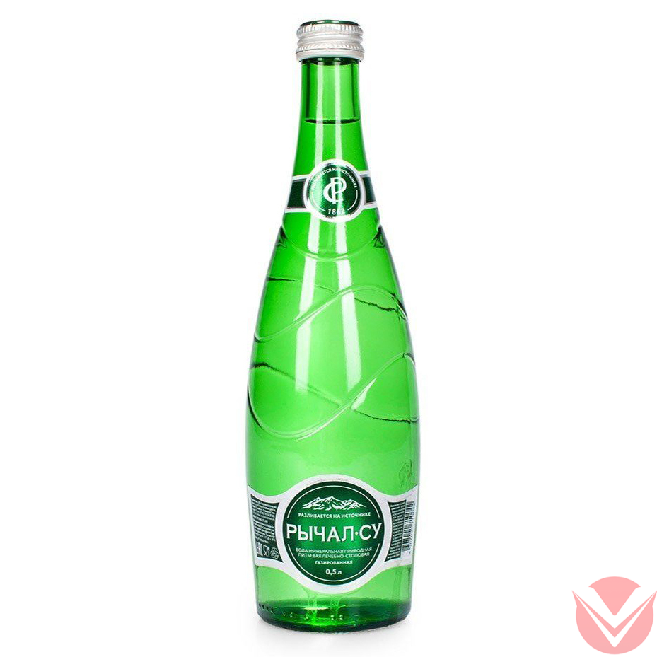 "Рычал Су" 0,5 л, газ, Стекло фото 1 — Интернет-магазин доставки продуктов и воды ВКУСНЫЙ