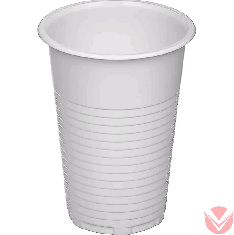 Стакан 200мл, бел,  ПП 100 шт/уп фото 1 — Интернет-магазин доставки продуктов и воды ВКУСНЫЙ