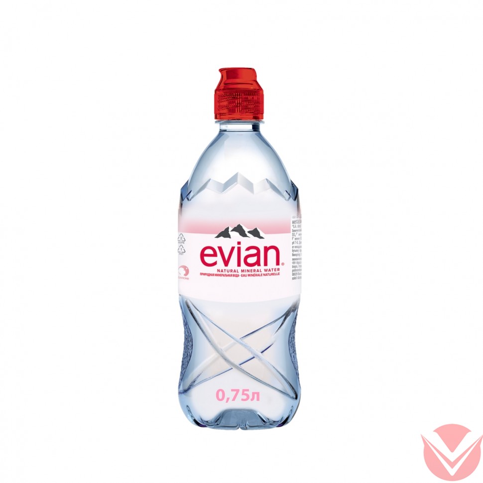 Вода питьевая Evian Негазированная вода 0,75л ПЭТ фото 1 — Интернет-магазин доставки продуктов и воды ВКУСНЫЙ