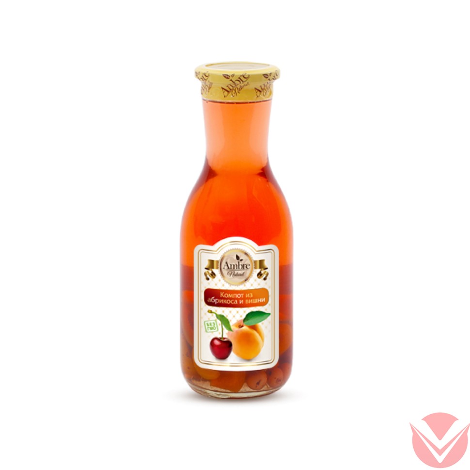 Компот из Айбрикоса и вишни 1л фото 1 — Интернет-магазин доставки продуктов и воды ВКУСНЫЙ