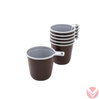 Чашка кофейная 200мл бело-коричневая — Интернет-магазин доставки продуктов и воды ВКУСНЫЙ