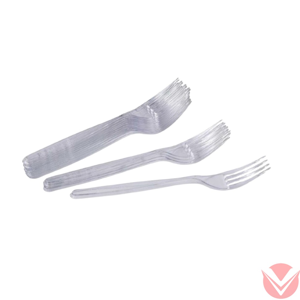 Вилка столовая Премиум прозрачная, 100 шт фото 1 — Интернет-магазин доставки продуктов и воды ВКУСНЫЙ