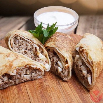 Блинчики с индейкой Кг фото 1 — Интернет-магазин доставки продуктов и воды ВКУСНЫЙ