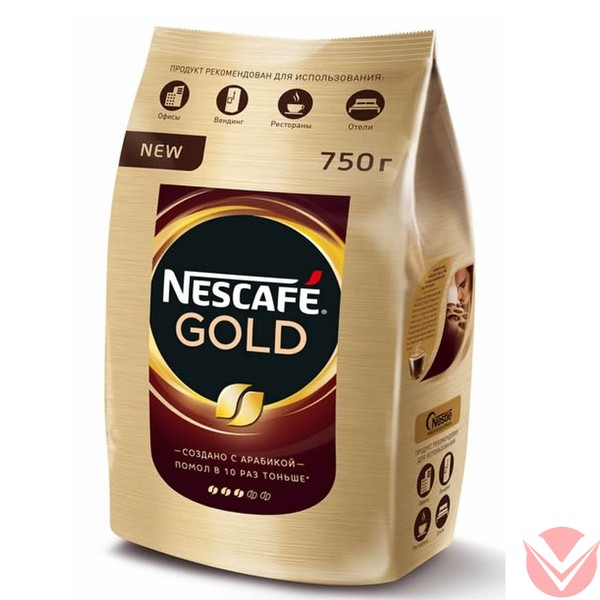 Нескафе Голд, 750 гр, пакет фото 1 — Интернет-магазин доставки продуктов и воды ВКУСНЫЙ