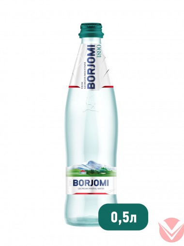 Borjomi вода природная минеральная 0,5 л стекло — Интернет-магазин доставки продуктов и воды ВКУСНЫЙ