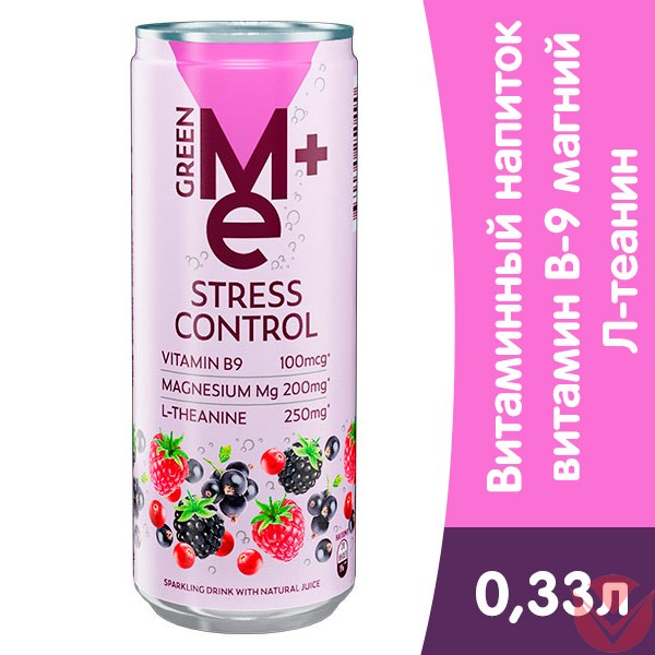 Напиток "ГринМи Плюс Стрэсс Контрол" 0,33 бан. фото 1 — Интернет-магазин доставки продуктов и воды ВКУСНЫЙ