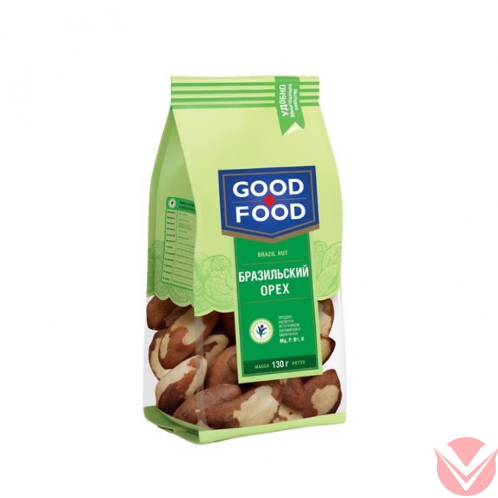 Орех бразильский GOOD FOOD Classic, 130г фото 1 — Интернет-магазин доставки продуктов и воды ВКУСНЫЙ