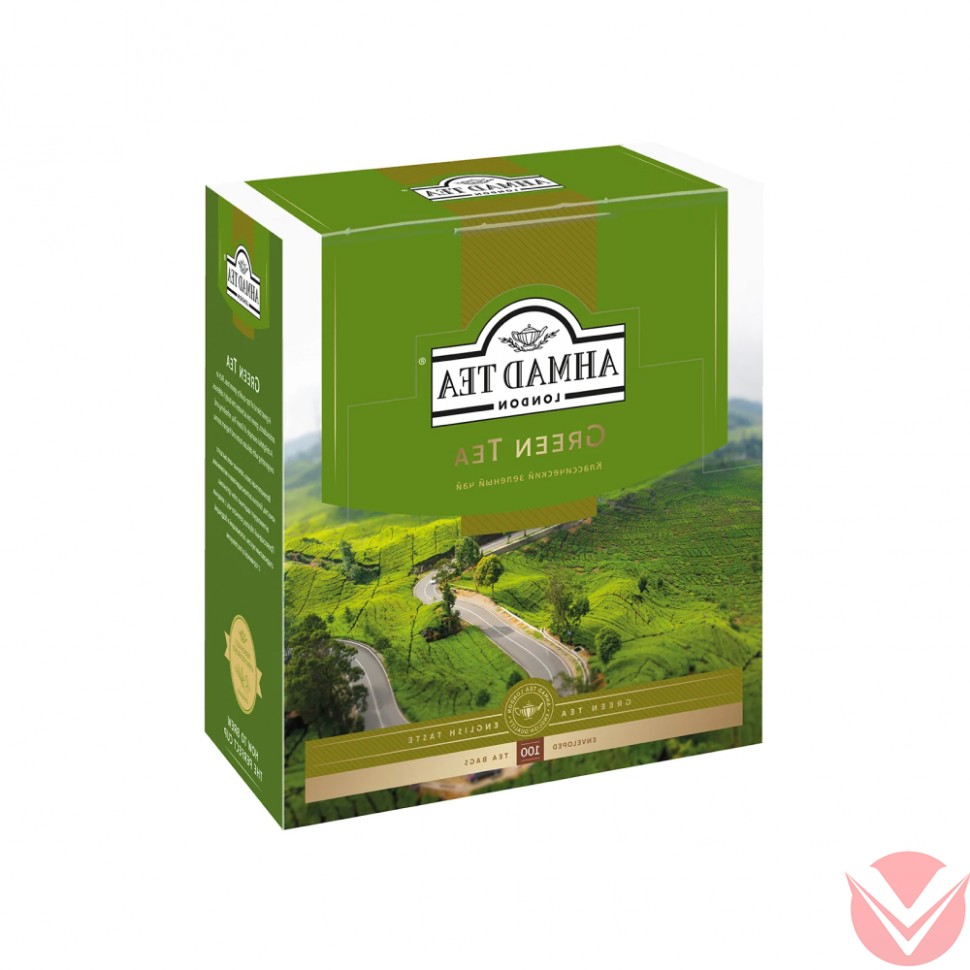 Ахмад зеленый 100х2г. фото 1 — Интернет-магазин доставки продуктов и воды ВКУСНЫЙ