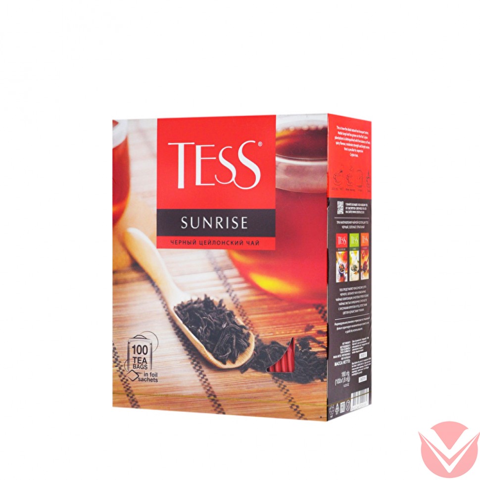 Tess Санрайз черный 100х1,8г фото 1 — Интернет-магазин доставки продуктов и воды ВКУСНЫЙ