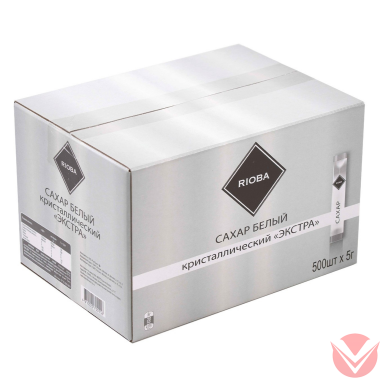 Сахар Rioba порц. 5г (100 шт/уп) — Интернет-магазин доставки продуктов и воды ВКУСНЫЙ