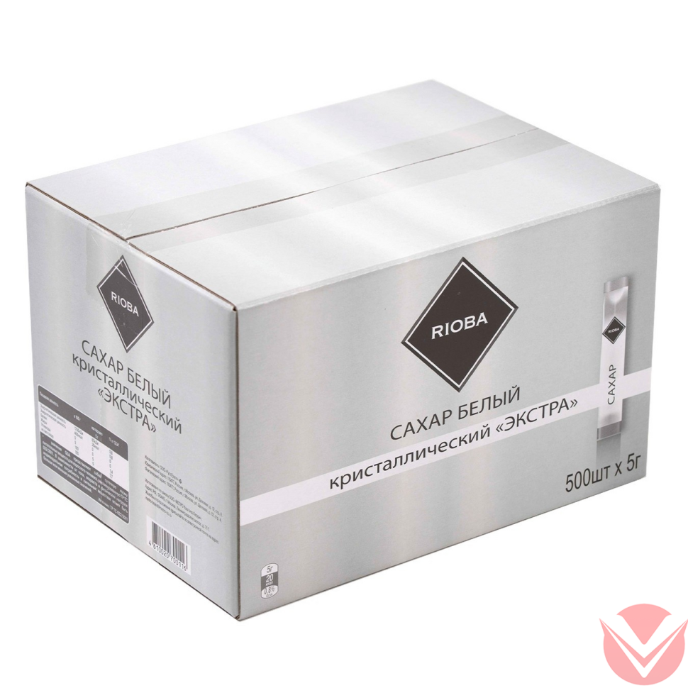 Сахар Rioba порц. 5г (100 шт/уп) фото 1 — Интернет-магазин доставки продуктов и воды ВКУСНЫЙ