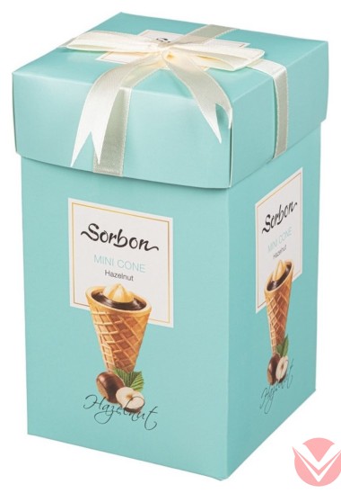 СОРБОН Мини-рожок фундук ТИФФАНИ, 200 гр — Интернет-магазин доставки продуктов и воды ВКУСНЫЙ