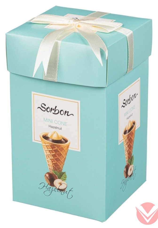 СОРБОН Мини-рожок фундук ТИФФАНИ, 200 гр фото 1 — Интернет-магазин доставки продуктов и воды ВКУСНЫЙ