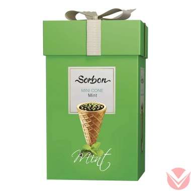 СОРБОН Мини-рожок мята, 200 гр — Интернет-магазин доставки продуктов и воды ВКУСНЫЙ