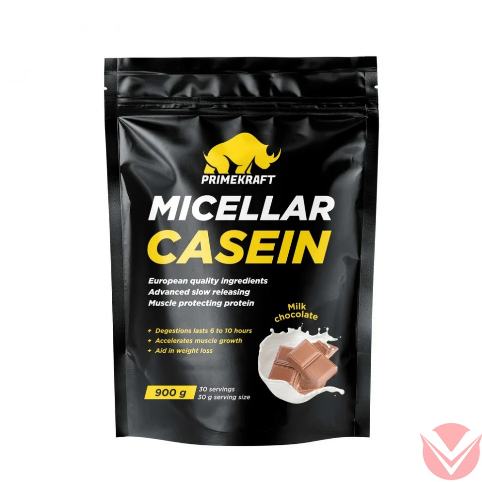 Протеин Prime Kraft Micellar Casein молочный шоколад 900 г фото 1 — Интернет-магазин доставки продуктов и воды ВКУСНЫЙ