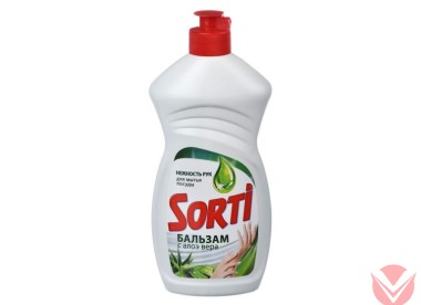 Средство для мытья посуды Sorti Алоэ 0,450 мл — Интернет-магазин доставки продуктов и воды ВКУСНЫЙ