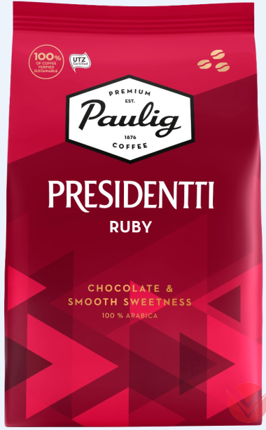 Кофе PAULIG PRESIDENTTI RUBY 1кг, зерно — Интернет-магазин доставки продуктов и воды ВКУСНЫЙ