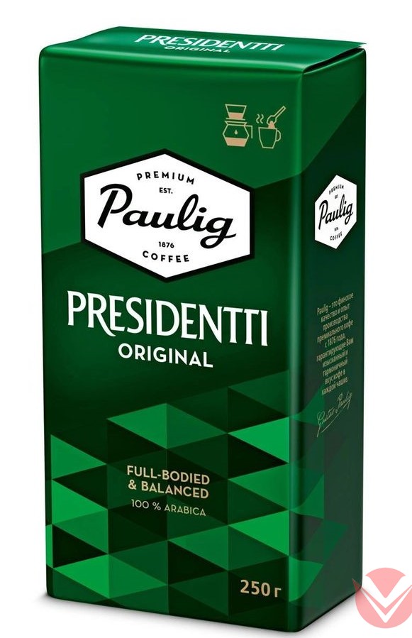 Кофе Paulig Рresidentti Original молотый, 250г фото 1 — Интернет-магазин доставки продуктов и воды ВКУСНЫЙ