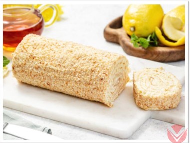 Рулет &quot;Лимонный&quot;, замороженный, 400 гр — Интернет-магазин доставки продуктов и воды ВКУСНЫЙ