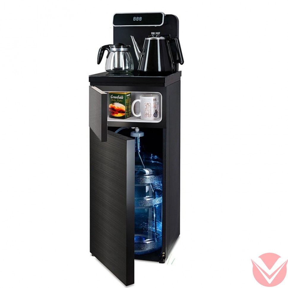 Кулер с чайным столиком Тиабар Ecotronic TB10-LNR black фото 1 — Интернет-магазин доставки продуктов и воды ВКУСНЫЙ