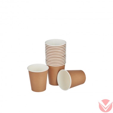 Стакан бум 250 мл.коричн, 50 шт — Интернет-магазин доставки продуктов и воды ВКУСНЫЙ