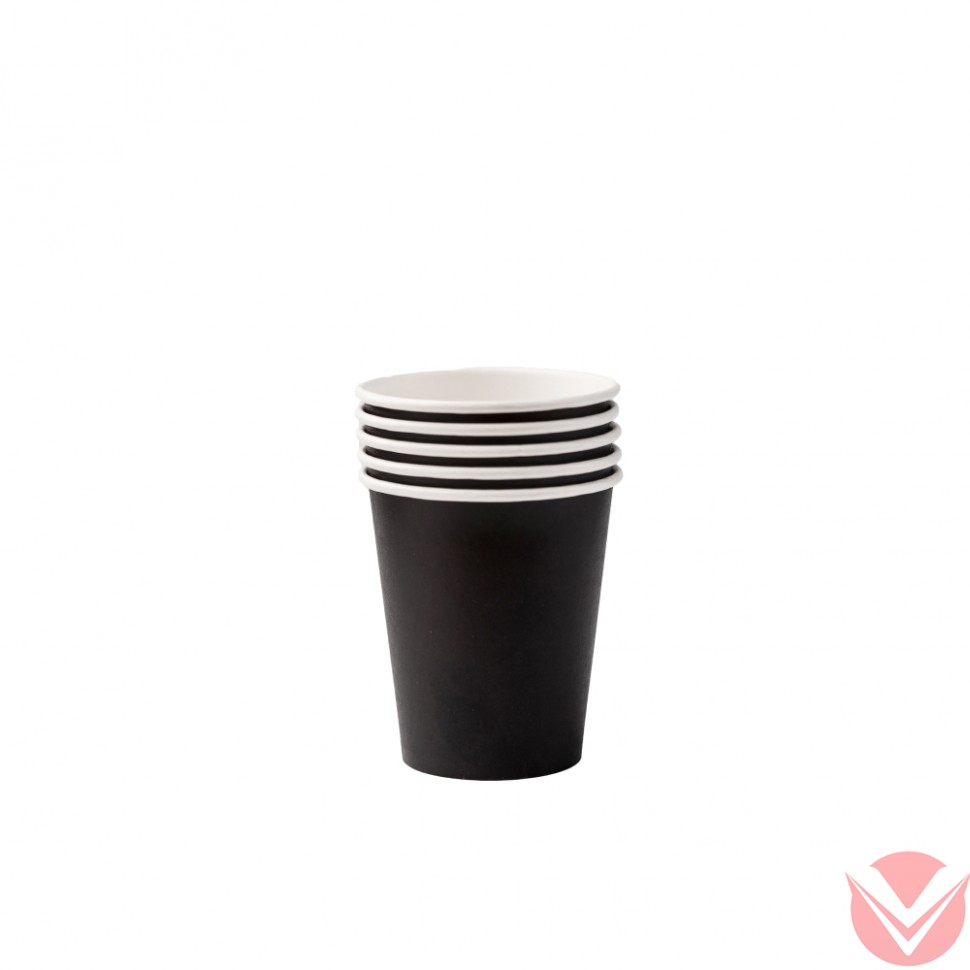 Стакан бум. 250мл, черн, 50 шт фото 1 — Интернет-магазин доставки продуктов и воды ВКУСНЫЙ