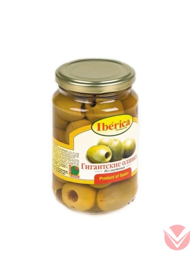 Оливки Iberica зеленые без косточки, 340гр — Интернет-магазин доставки продуктов и воды ВКУСНЫЙ