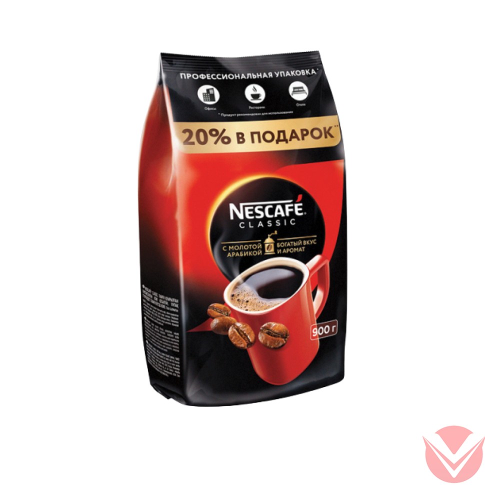 Нескафе Классик, 900 гр, пакет фото 1 — Интернет-магазин доставки продуктов и воды ВКУСНЫЙ